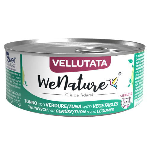 Wenature umido Gatto Sterilizzato Vellutata Tonno con Verdure 70gr