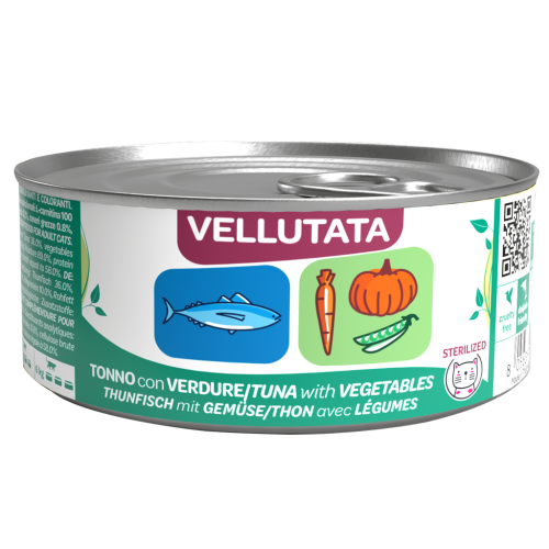 Wenature umido Gatto Sterilizzato Vellutata Tonno con Verdure 70gr