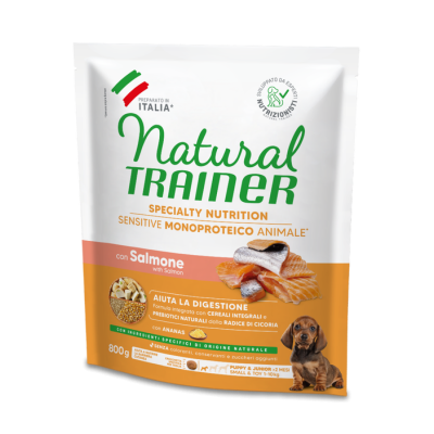 Trainer Cane Natural Sensitive Puppy & Junior Mini & Toy Salmone 800 gr