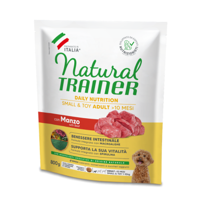 Natural Trainer cane adulto Small e Toy Manzo e Riso