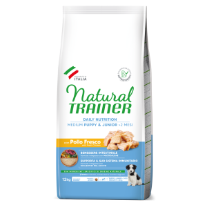 Trainer Cane Natural Puppy E Junior Medium Pollo Fresco e Riso