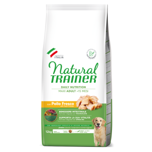 Natural Trainer cani Maxi Adult Pollo Fresco e Riso 12kg