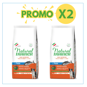 Natural Trainer cani Medium Adult Tonno e Riso 2