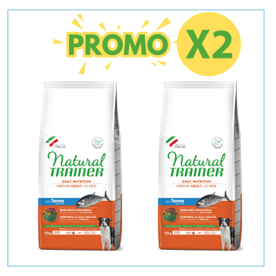 Natural Trainer cani Medium Adult Tonno e Riso