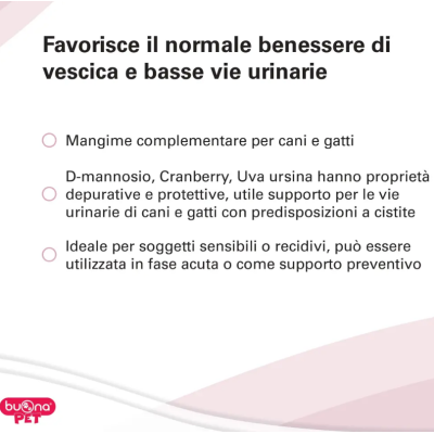 Cistitina per apparato urinario cane e gatto