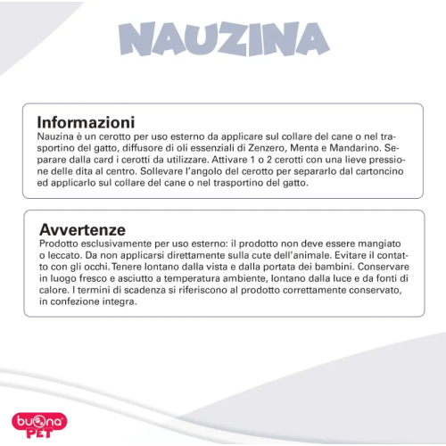 Avvertenze nauzina cerotti