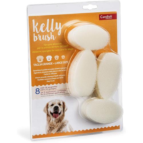 Kelly Brush 8 Spugnette Abrasive Oral Care Tg. " L "