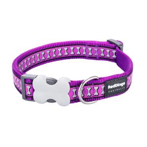 Red Dingo Cane Collare regolabile riflettente 12mm 20-32 cm viola