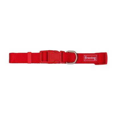 Freedog Cane Collare regolabile in nylon "basic" 10mm x 20-35cm Rosso
