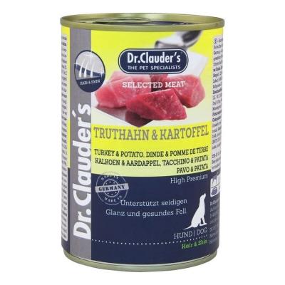 Dr. Clauder's cane selected meat adulto tacchino e patate lattina 400 gr