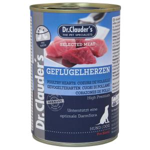 Dr. Clauder's cane selected meat adulto cuori di pollo lattina 400 gr