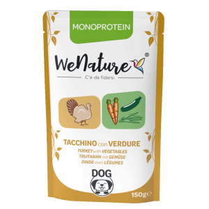 WeNature Cane Adulto Monoprotein Tacchino e Verdure Busta 150gr