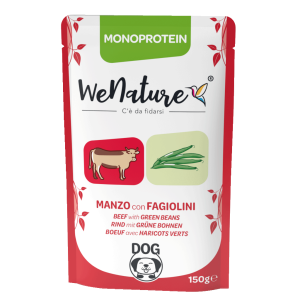 WeNature Cane Adulto Monoprotein Manzo e Fagiolini Busta 150gr
