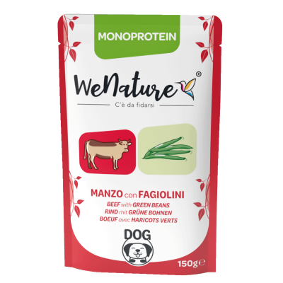 WeNature Cane Adulto Monoprotein Manzo e Fagiolini Busta 150gr