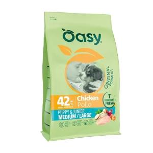 Oasy Cane Puppy e Junior Original Formula Medium e Large Pollo 2 kg