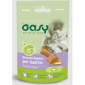 Oasy Gatto SNACK Biscotti Ripieni Kitten Pollo 60 Gr