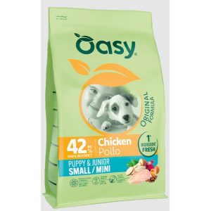 Oasy Cane Puppy e Junior Original Formula Small e Mini Pollo