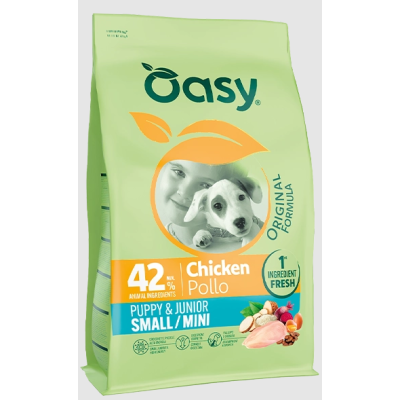 Oasy Cane Puppy e Junior Original Formula Small e Mini Pollo