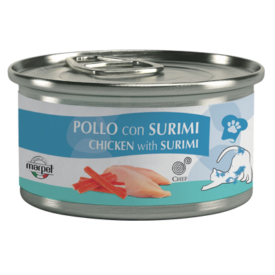 Marpet Gatto Adulto pollo e surimi lattina 85 gr