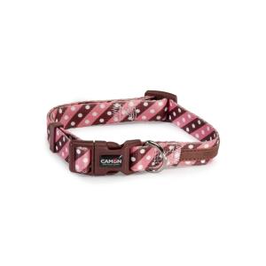 Camon collare regolabile in nylon Twill Dot 10mm x 20-30 cm Rosa