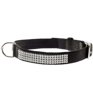 Ferribiella collare regolabile con strass 10mm x 30 cm