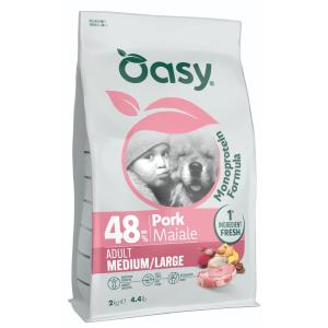 Oasy Maiale Monoprotein cane adulto Medium e Large