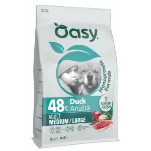 Oasy Anatra Monoprotein cane adulto Medium e Large