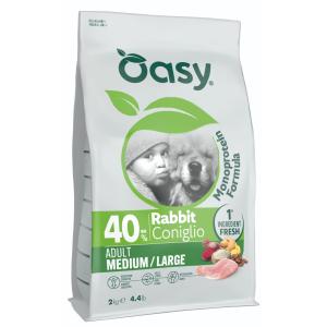 Oasy Coniglio Monoprotein formula cane adulto Medium e Large