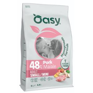 Oasy Maiale Monoprotein cane adulto Small e Mini