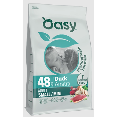 Oasy Anatra Monoprotein cane adulto Small e Mini