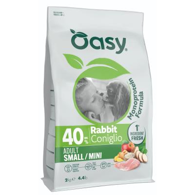Oasy Coniglio Monoprotein formula cane adulto Small e Mini