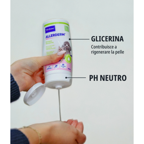Allerderm shampoo cute squamosa cane e gatti