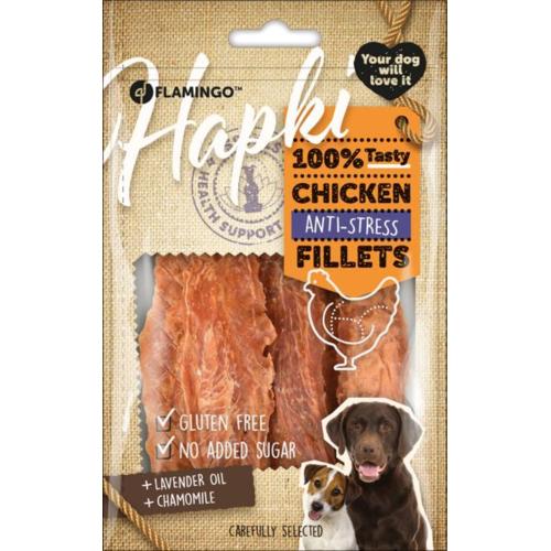Flamingo Hapki Pure Snack Per Cane Strisce con Pollo Antistress 85 gr