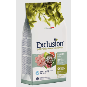 Exclusion Cane Mediterraneo Monoprotein Mature Small Pollo