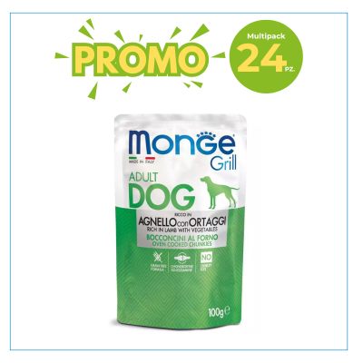 Monge Cane Grill Busta Adulto Agnello...