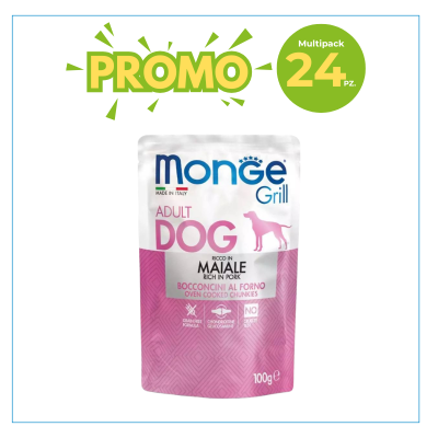 Monge Cane Grill Busta Adulto Maiale...