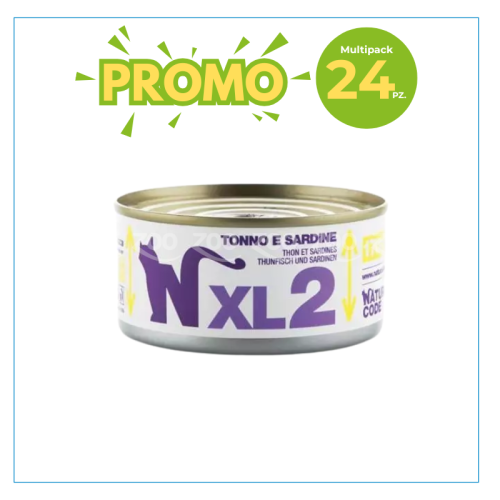 Natural Code Gatto XL 02 Tonno e Sardine Lattina 170gr