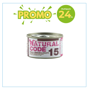 Natural Code Gatto 15 Pollo, Verdure e Fegato Lattina 85gr 2
