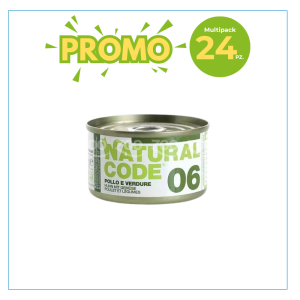 Natural Code Gatto 06 Pollo e Verdure Lattina 85gr 2