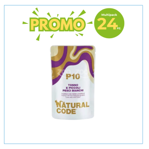 Natural Code Gatto P10 Tonno e Pesciolini Bianchi Busta 70gr 2