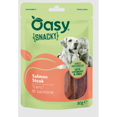 Oasy Cane Snack Snacky Tranci di Salmone 80g