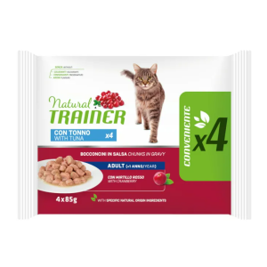Trainer Gatto Natural Adulto Tonno Flowpack 4x85 Gr