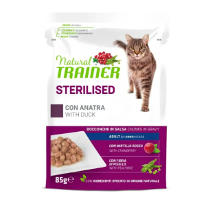 Trainer Gatto Natural Adulto Sterilizzato Anatra Bustina 85Gr
