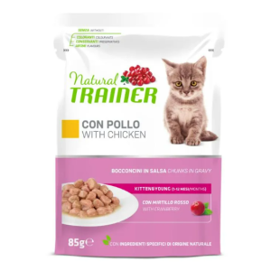 Trainer Gatto Natural Kitten & Young Pollo Bocconcini 85gr