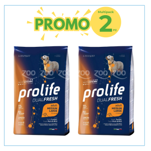 Prolife Cane Dual Fresh Adulto Medium & Large Tacchino, Maiale & Riso 2