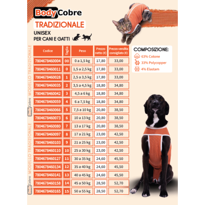 CobreVet BODYCOBRE Tradizionale Unisex Cane e Gatto