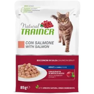 Natural Trainer Gatto Adulto Salmone Bocconcini 85gr