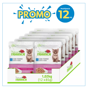 Trainer Gatto Natural Kitten & Young Tonno Fresco Bocconcini In Salsa 85 Gr in busta 2