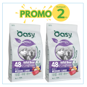 Oasy Cinghiale Monoprotein cane adulto Medium e Large 2