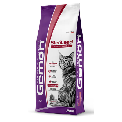 Gemon gatto sterilizzato Manzo 7kg